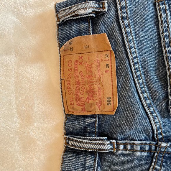Vintage Levis 501 made in USA 501 90s jeans denim blue straight leg 100% cotton - Picture 9 of 12